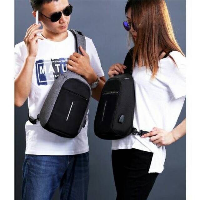 PROMO TAS SLEMPANG ANTI MALING/ANTI AIR SLING BAGS..IMPORT