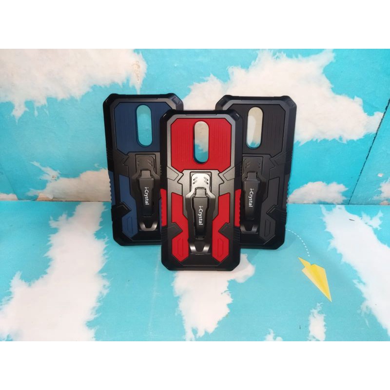 Redmi 8A I-Crystal Robot Silikon Ring Standing Cover Casing HP Hardcase