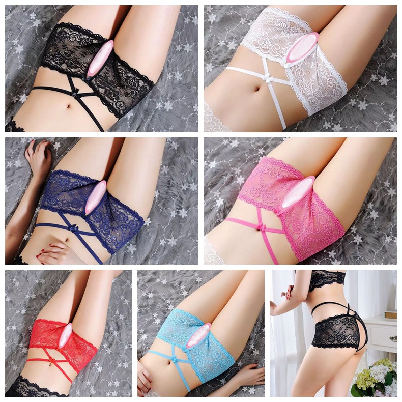 Celana Dalam Wanita bolong Pinggang Open Sexy G String Lace transparan Celana C216