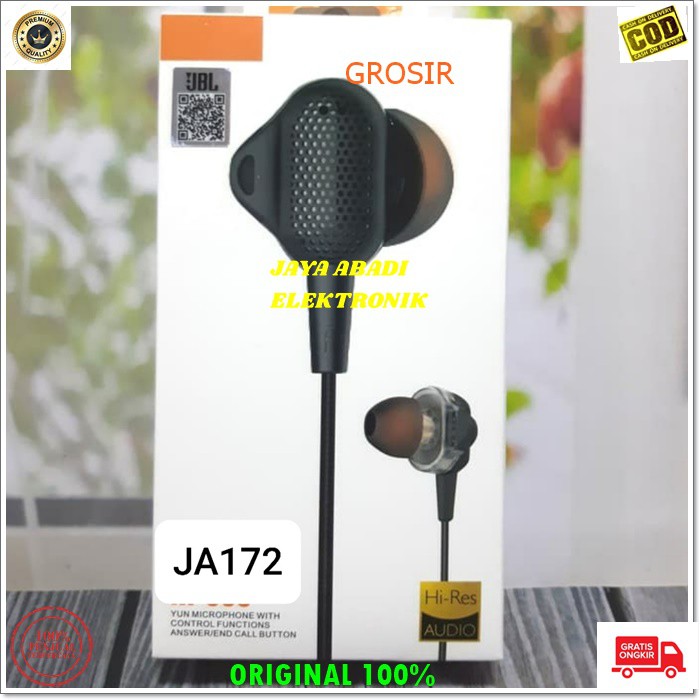 J172 HANDSFREE STEREO SUPER BASS HEADSET HANDSFREE HEADPHONE EARPHONE MUSIC VOKAL AUDIO SOUND EARPOD IN EAR KARET KARAOKE MEGA BAS AUDIO SUARA SMULE KARAOKE UNIVERSAL MULTI DUAL WIRED ORIGINAL BISA KESEGALA GADGED PC ATAU LAPTOP KABELNYA KUAT SUARA JERNIH