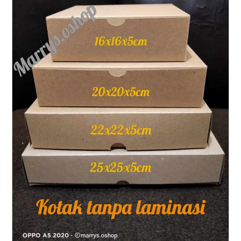 

10pcs box kraft coklat kotak 16 20 serbaguna kue pizza