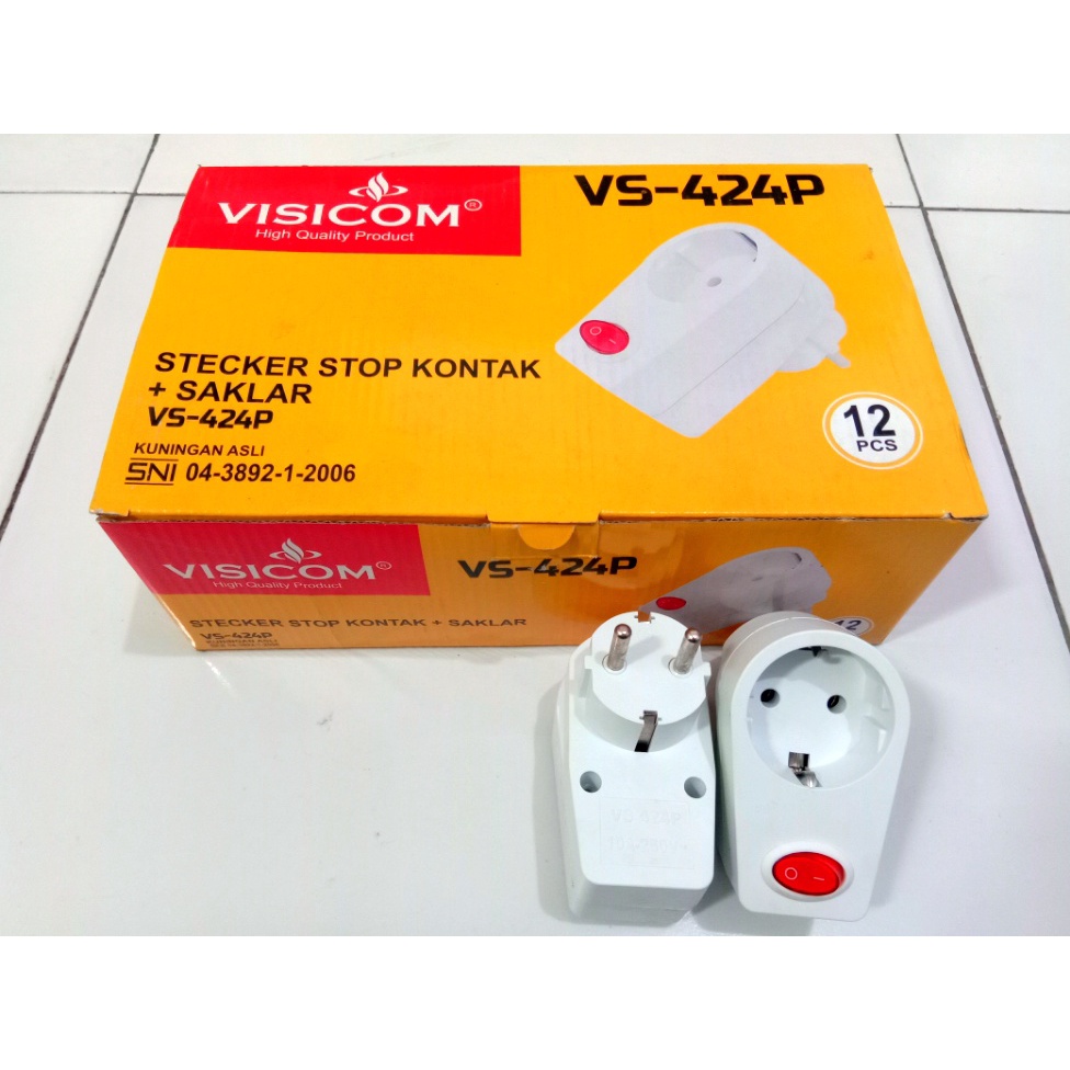 STEKER STOP KONTAK + SAKLAR VISICOM VS-424P