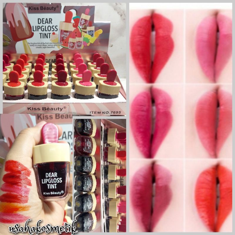 PROMO PER6PCS LIP TINS KISS BEAUTY BENTUK ICE CREAM LIP &amp; CHEEK TINT SWEET NO.70195-03 | 7695