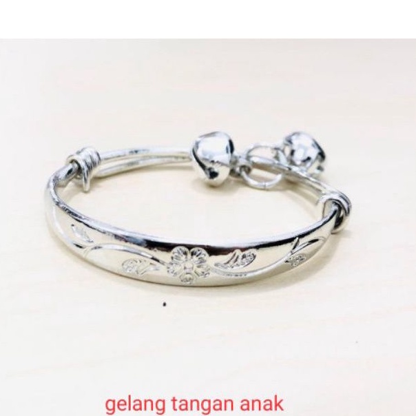 gelang tangan bayi usia 0 sampai 3 tahun motif bunga anti karat