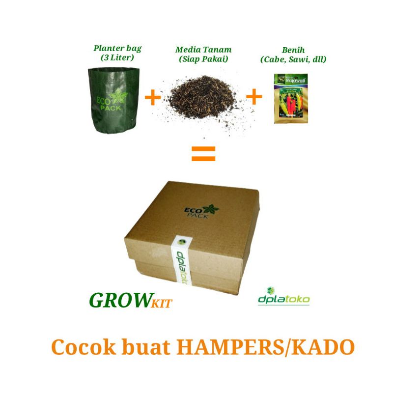 Hampers Kado Box Grow kit Tanaman Cabe Sayuran Plater Bag