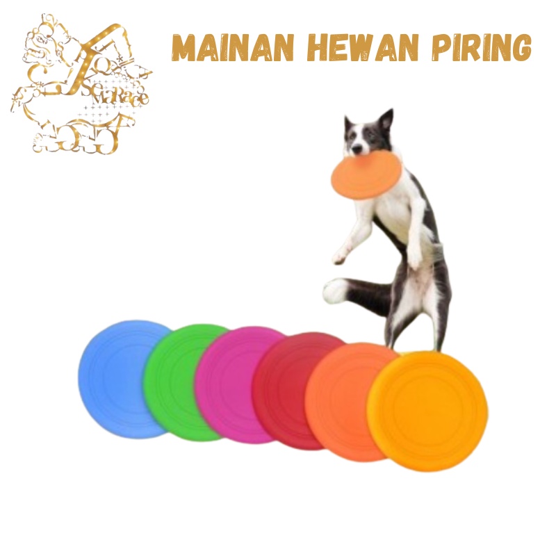 FRISBEE SILIKON RUBBER TERBANG DOG TOYS PET MAINAN HEWAN PIRING