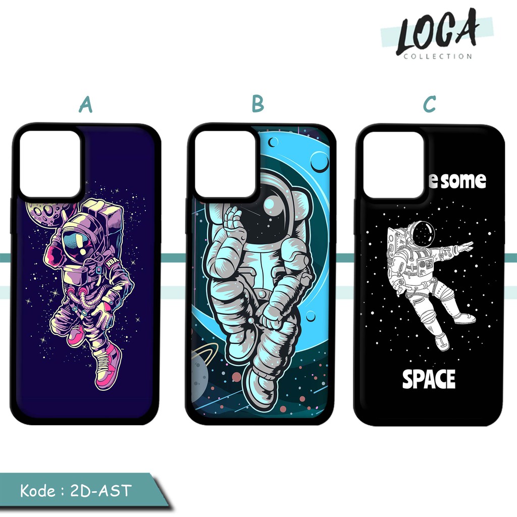 [HARDCASE 2D] Case Astronaut Case HP Iphone Samsung Oppo Vivo Xiaomi Redmi