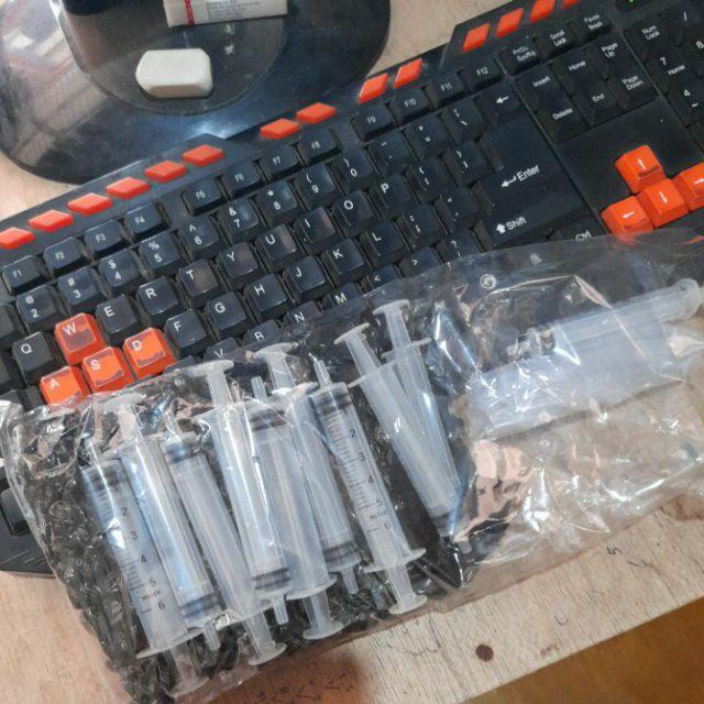 Paket 20pcs Syringe Slip 5 Cc Plus Selang Spuit Teknik  Suntikan 5 Ml Utk Tinta Parfum Pudding Art