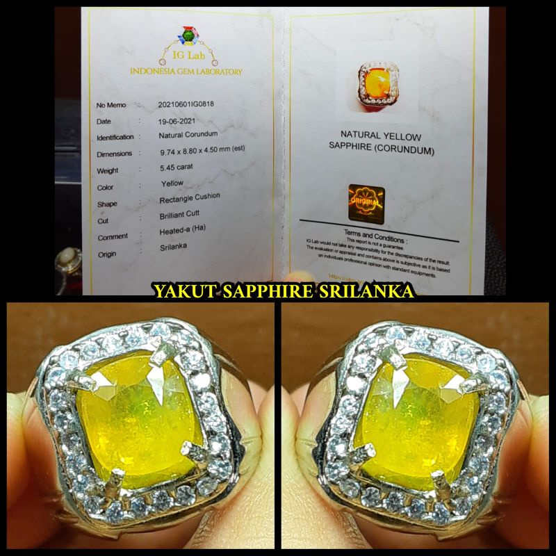 NATURAL YELLOW SAPPHIRE SRILANKA