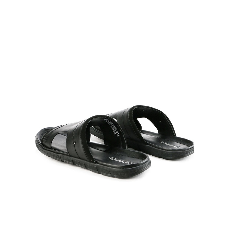 SANDAL SLIDE KULIT PRIA CARDINAL ORIGINAL CASUAL TERBARU HITAM CA36