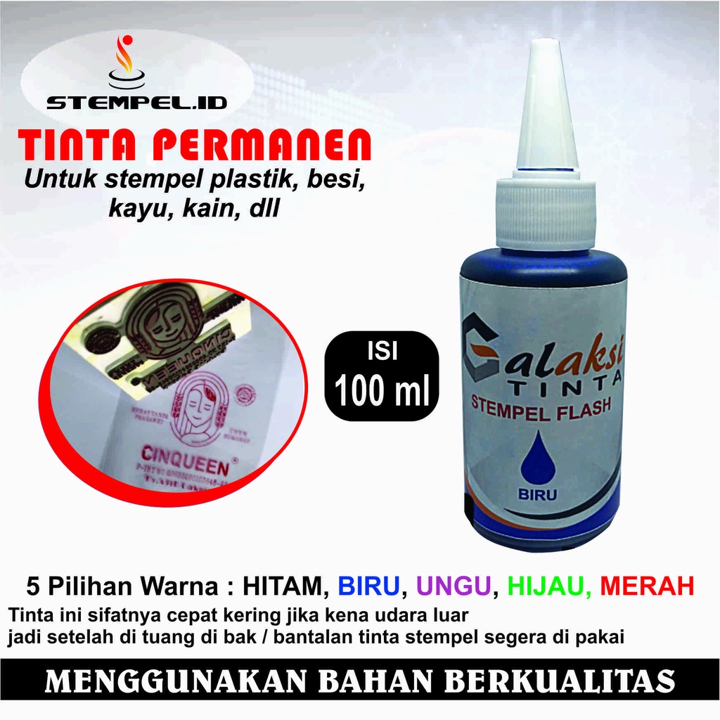 Jual Tinta Stempel Permanen Ml Lebih Hemat Stempel Custom Stempel