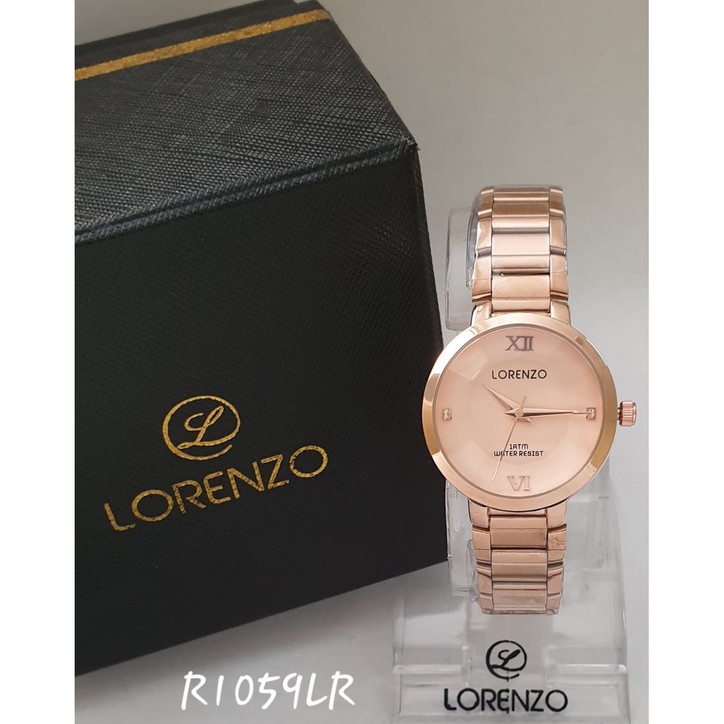 Grosiran Jam Tangan Lorenzo 125896 ET Analog Bulat Include Box Exclusive dan Baterai Cadangan (COD)