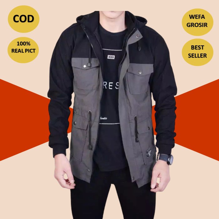 JAKET PRIA PARKA JAKET BOMBER MOTOR PRIA TERBARU KEREN