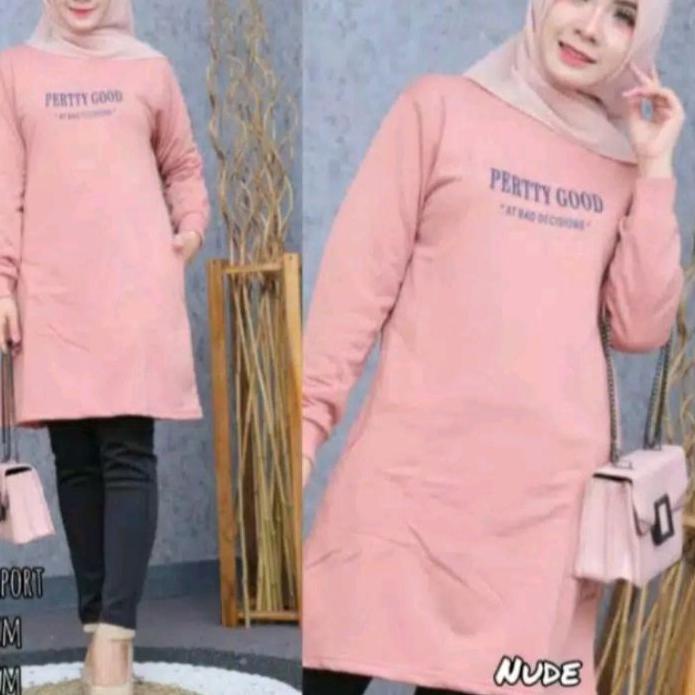 ♣ Tunik kaos babyTerry impor premium.tunik muslim wanita.tunik wanita / Atasan import cewek / Tunik 
