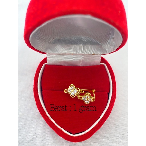 anting jepit 1gr emas muda