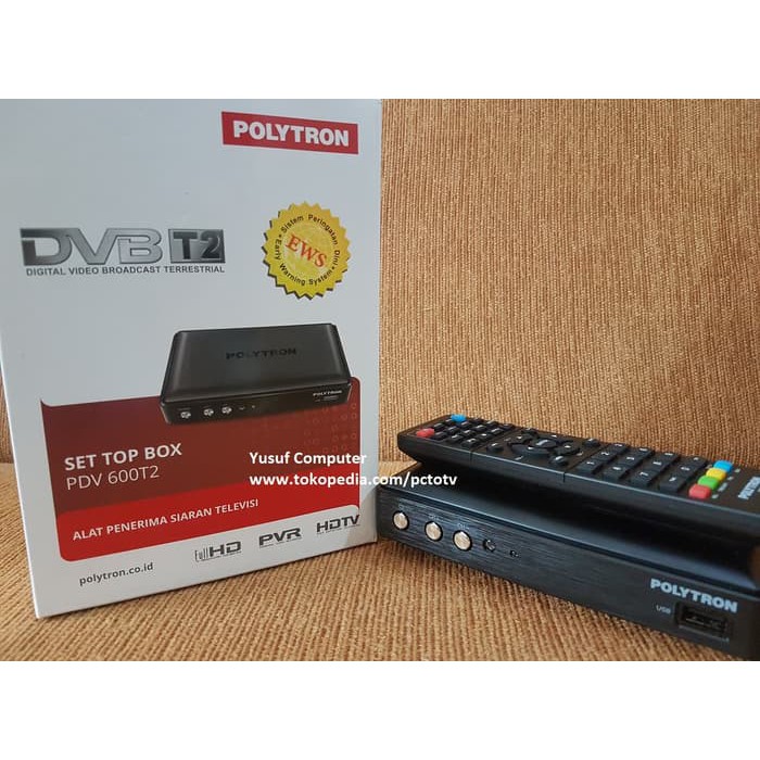 NEW Set Top Box DVB-T2 POLYTRON PDV 500T2 - Resmi Sertifikasi Kominfo dengan Harga Terjangkau -