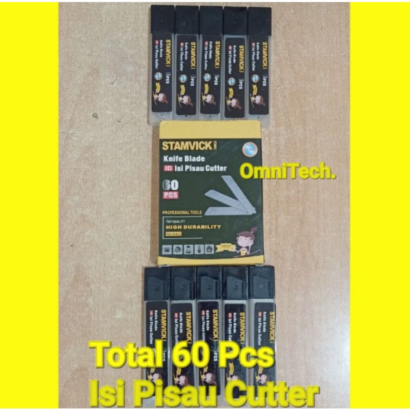 

1 Kotak = 60 Pcs" Refill Refil Isi Mata Pisau Cutter Kater Besar Stamvick Cuter Kuter