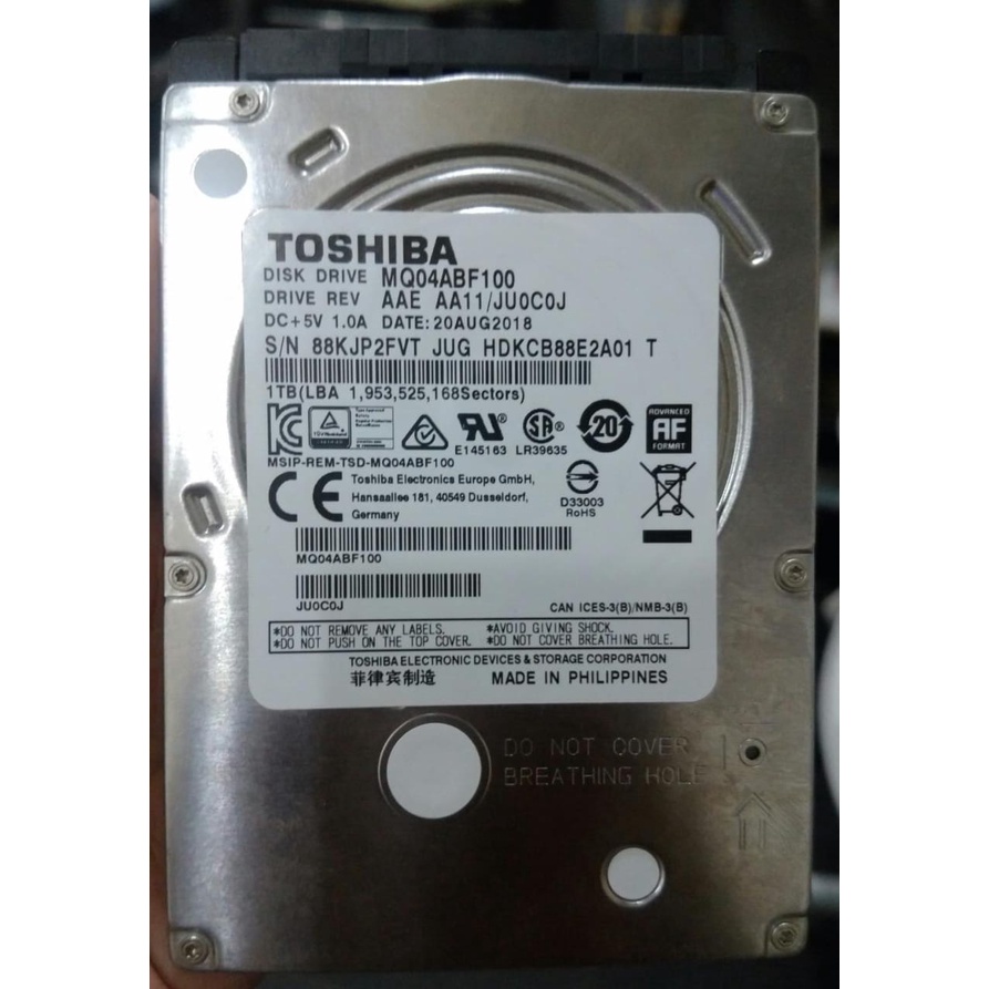 HDD Second 2.5" Toshiba 1Tb