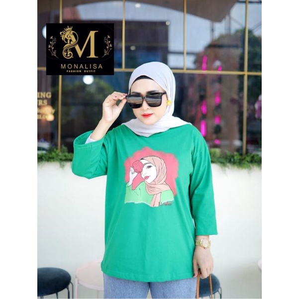 kaos Oversize by Monalisa fashion outfit