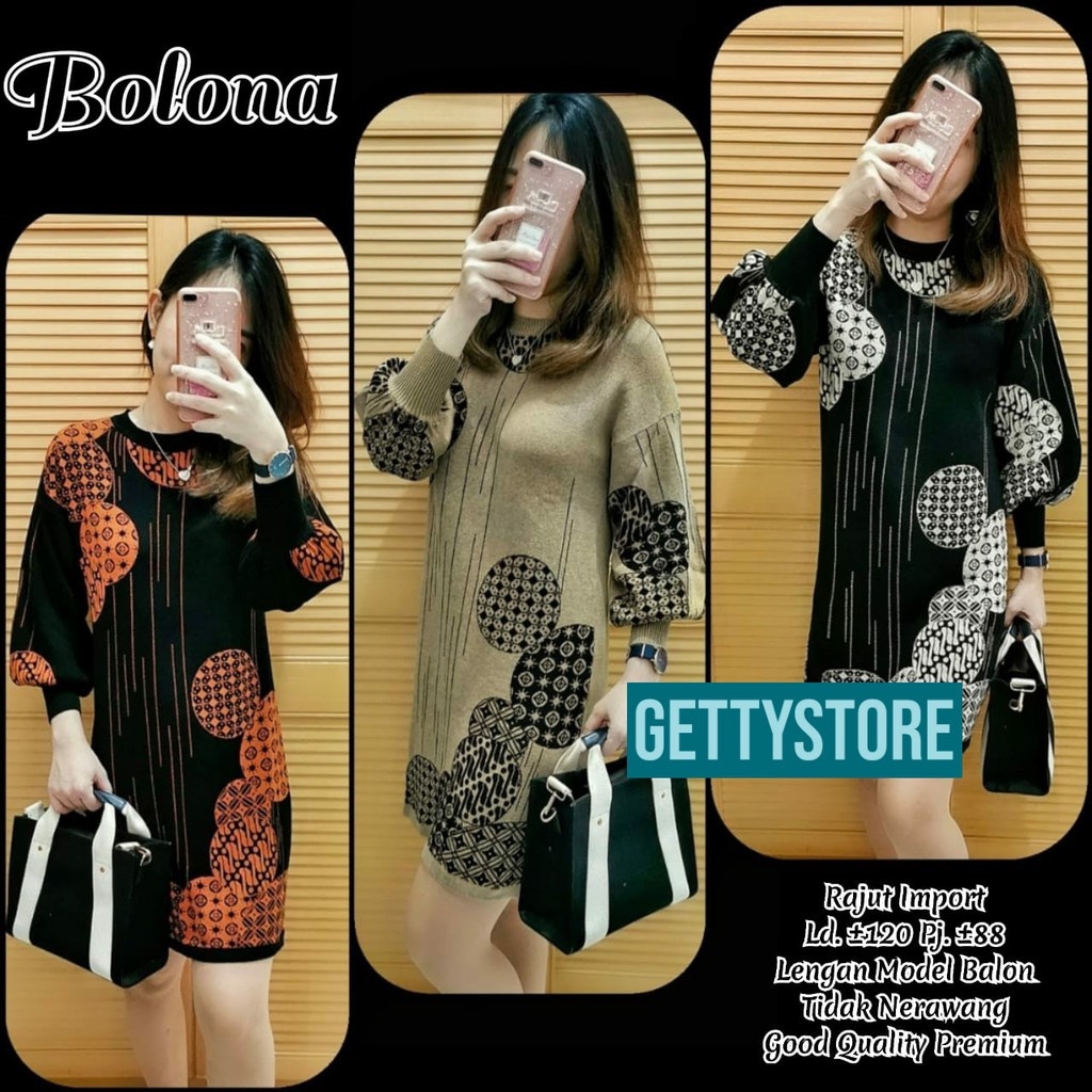 Atasan Tunik Rajut | Baju Muslim Tunik Wanita Remaja Kekinian Terbaru | Tunic Rajut Premium