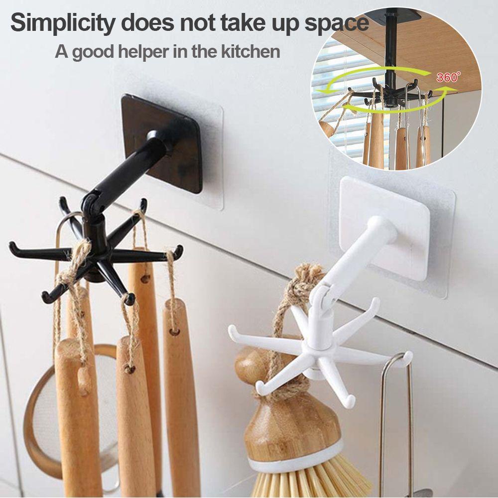 Nanas360° Rotating Coat Hanger Home Organizer Rak Sendok Rak Penyimpanan Gadget Dapur