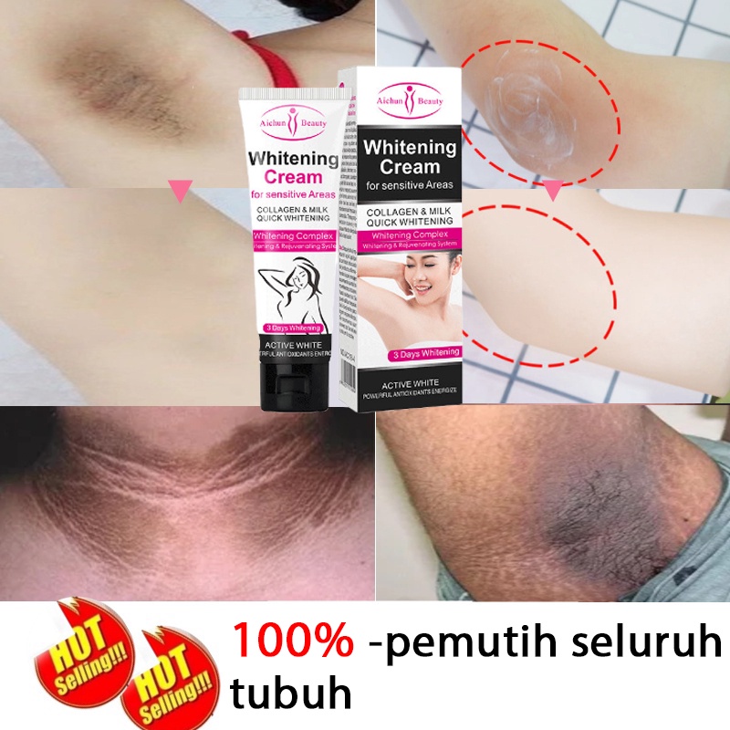 pemutih ketiak pemutih selangkangan pemutih ketiak dan selangkangan ampuh krim 50g pemutih bagian pribadi lotion  pemutih badan Gunakan di seluruh tubuh/hilangkan kotoran ketiak/bersihkan dan memutihkan/menghilangkan hitam sendi