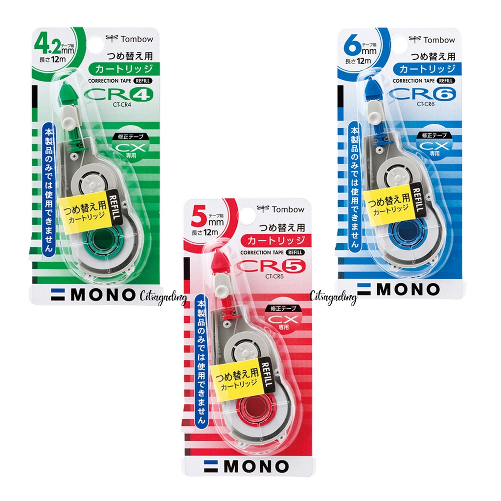 

REFILL CORRECTION TAPE TOMBOW MONO CT CR PITA KOREKSI 12m ISI ULANG TIPEX KERTAS GROSIR LUSIN MURAH