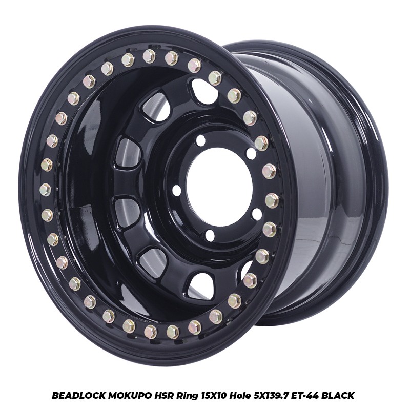 Velg Mobil BEADLOCK MOKUPO HSR Ring 15 PCD 5X139,7 Jimny Katana Feroza R15 Lebar 10 Inch