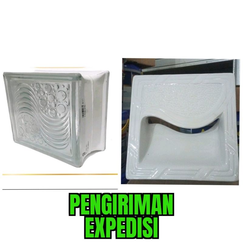 EXPEDISI glass block mulia dan roster keramik/pcs