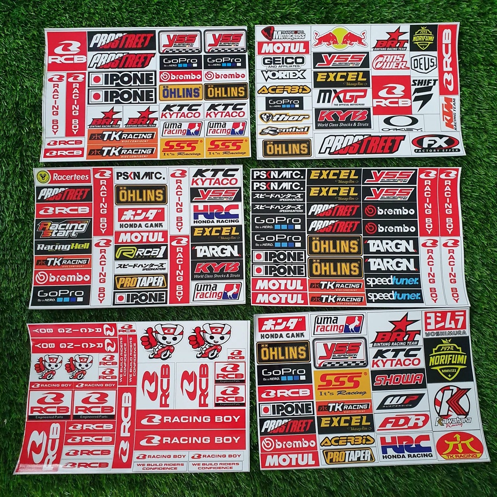 STIKER PACK RACING  ISI 25pcs/27pcs Stiker Racing Stiker Motor Sticker Motor balap