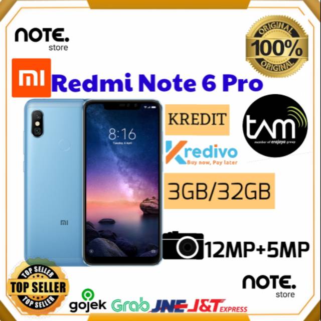 Xiaomi Redmi Note 6 Pro/ Xiaomi Redmi Note 6 Pro 3/32GB / Original/ Garansi Resmi