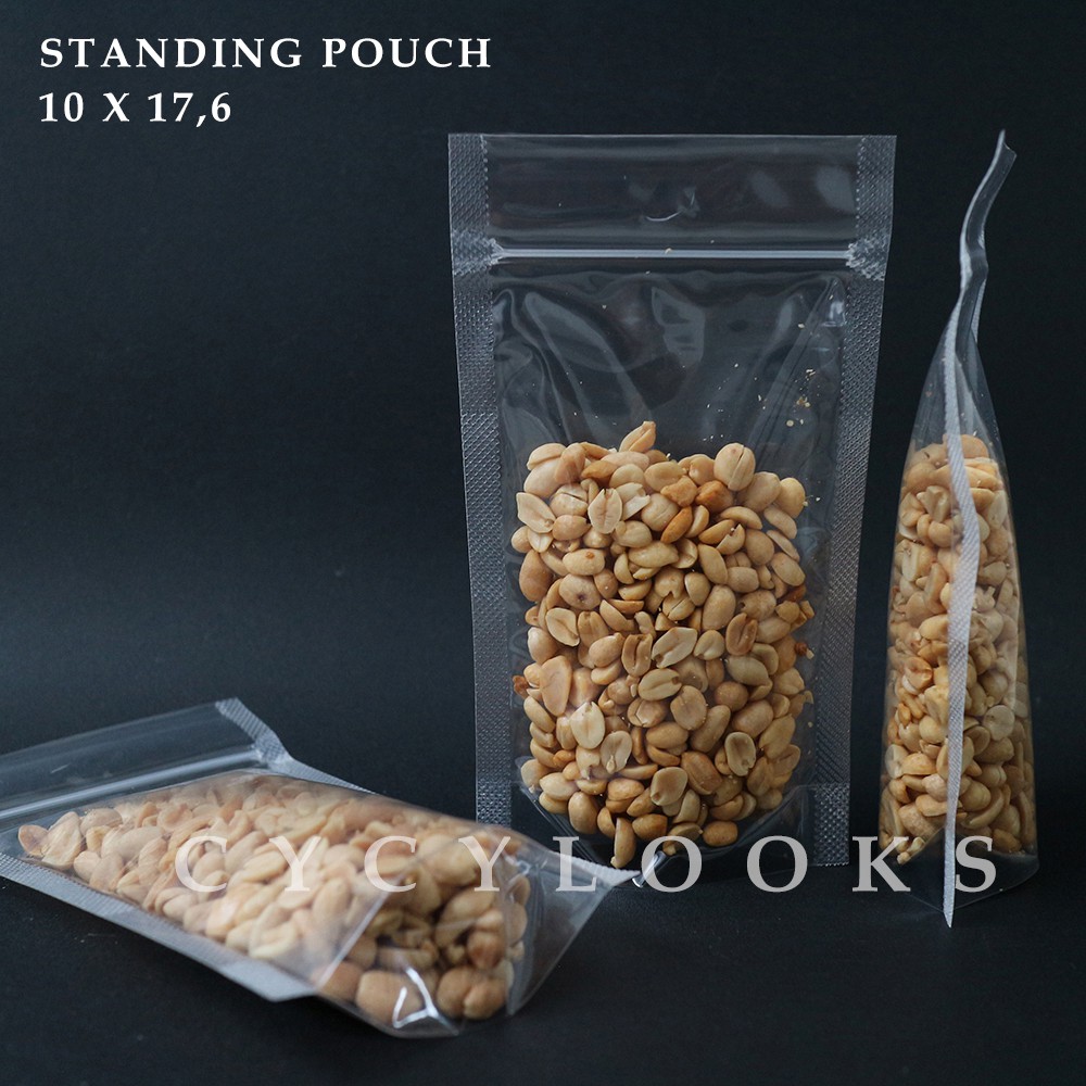 Jual Standing Pouch Bening Plastik Bungkus Kemasan Makanan Ringan