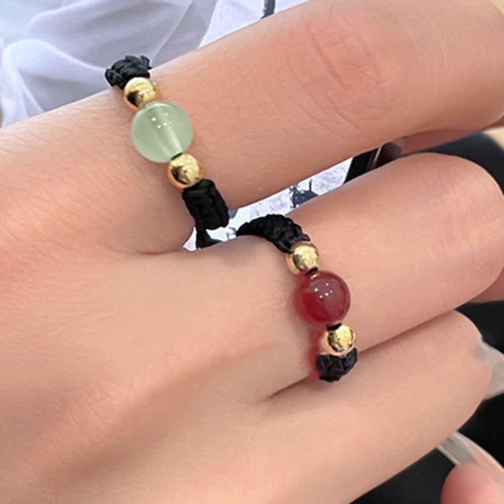 Cincin Model Kepang Warna Merah Untuk Pasangan