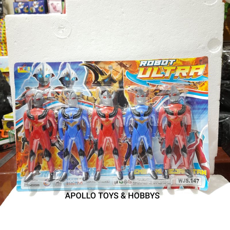 MAINAN ANAK ROBOT ULTRAMEN 5PCS WJS 147