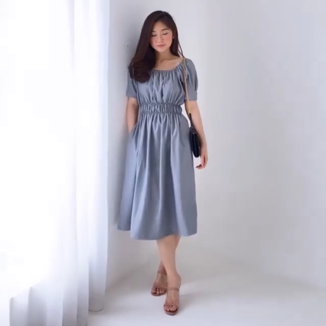 Clarynthelabel aubrey dress grey claryn the label