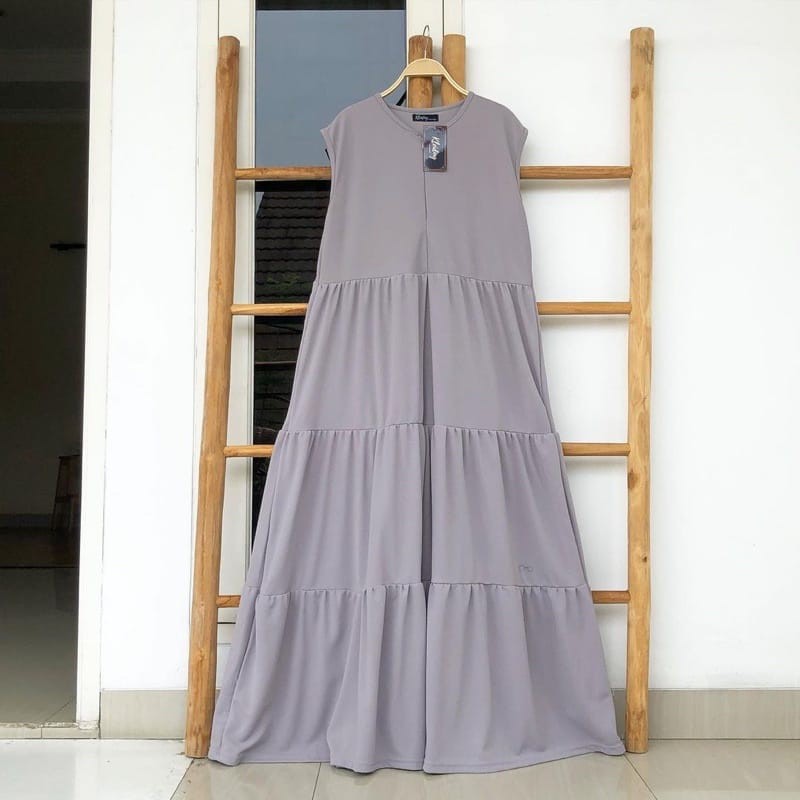 (READY STOK) INNER DRESS/LONG DRESS TANPA LENGAN/INNER WANITA BAHAN KATUN SHAKILLA/BUSUI FRIENDLY