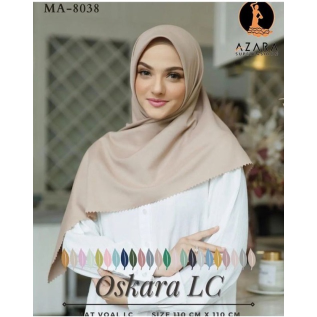 Hijab segi empat zara oscara lassercut voal polos by grosir bukittinggi hijab berkah