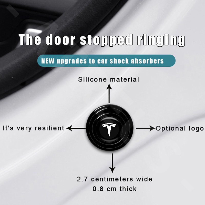 4/8/12 Pcs Tesla Universal Bagasi Pad Pintu Shock Stiker Absorber Buffer Bantal Peredam Suara Untuk Tesla Model 3 Y S X