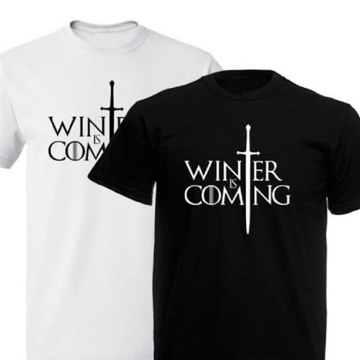 TERBARU KAOS TSHIRT BAJU COMBED 30S GAME OF THRONES WINTER IS COMING GRADE ORI