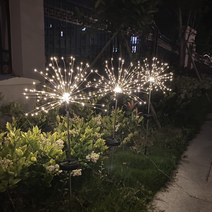 lampu taman bentuk Kembang Api Tenaga Surya LED 120 solar powered fireworks