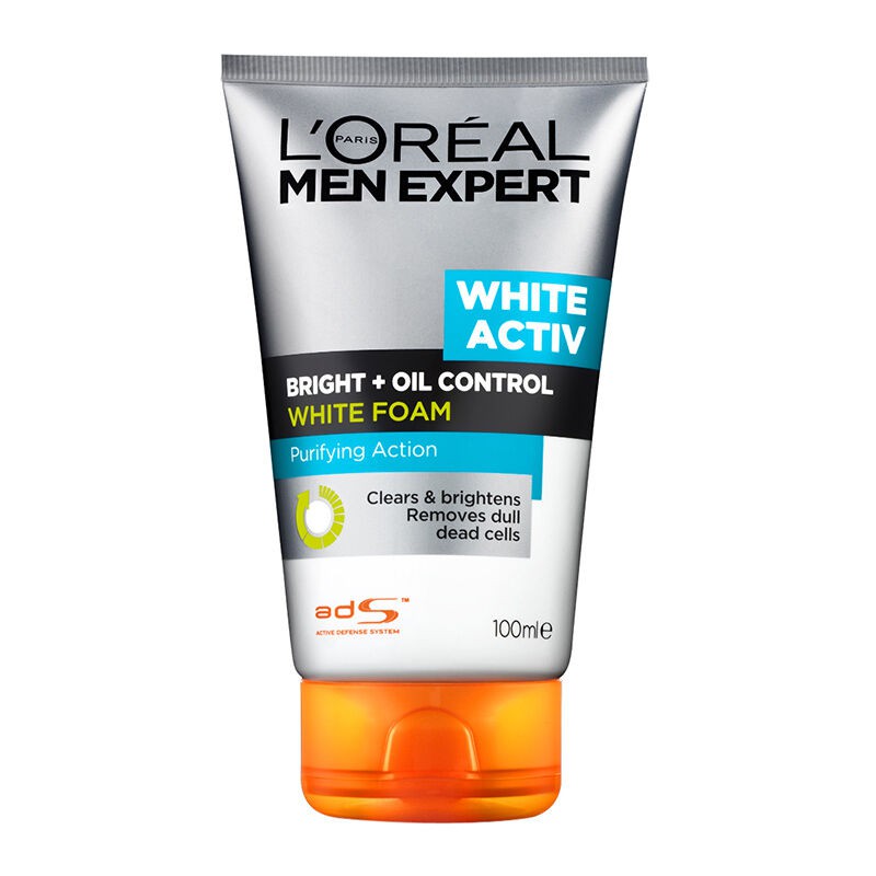 L'Oreal Men Expert White Active Oil Control Foam 100Ml / L'Oreal Men Bright + Oil Control / Loreal