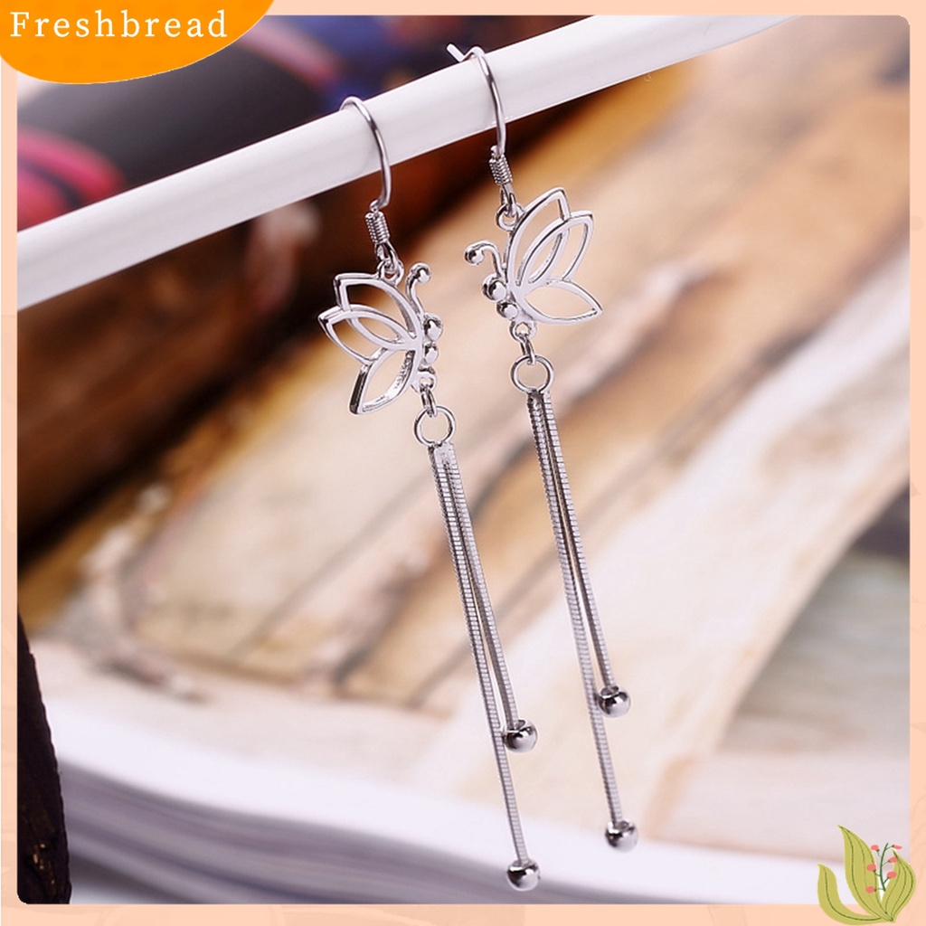 【Fresh】❀Women's Elegant Butterfly Dangle Long Chain Line Hook Earrings Jewelry Gift