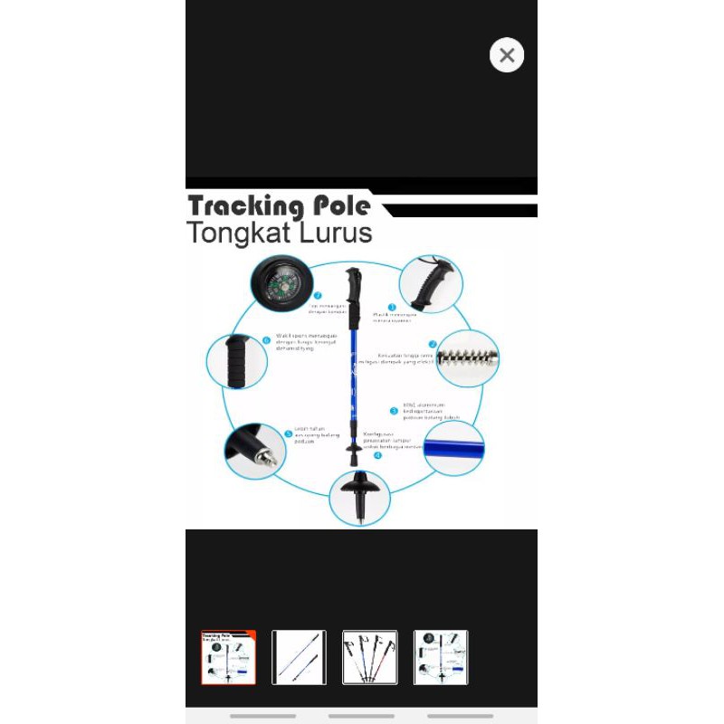 trekking pole tongkat gunung tiang tenda tarptent