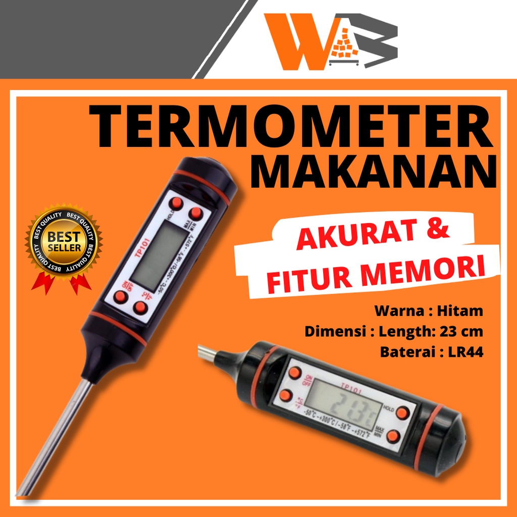 COD Digital Food Termometer Kopi Makanan Alat Pengukur Suhu Makanan Termometer Makanan Minuman Digital Food Thermometer Pengukur Suhu Daging Steak Kopi Susu Air DLL