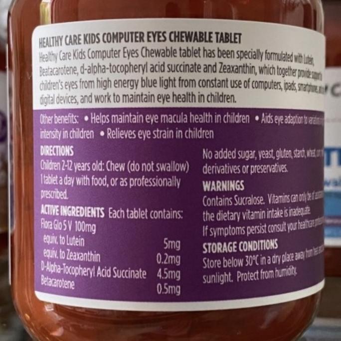 Healthy Care Kids Chewable 60 Tablet Computer Eyes Ready Exp July 2023