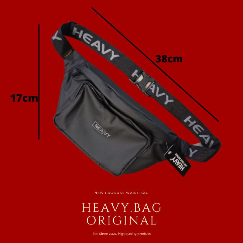 HEAVY - Tas Waistbag Waterproof Heavy Premium Distro | Tas Pinggang Pria Heavy