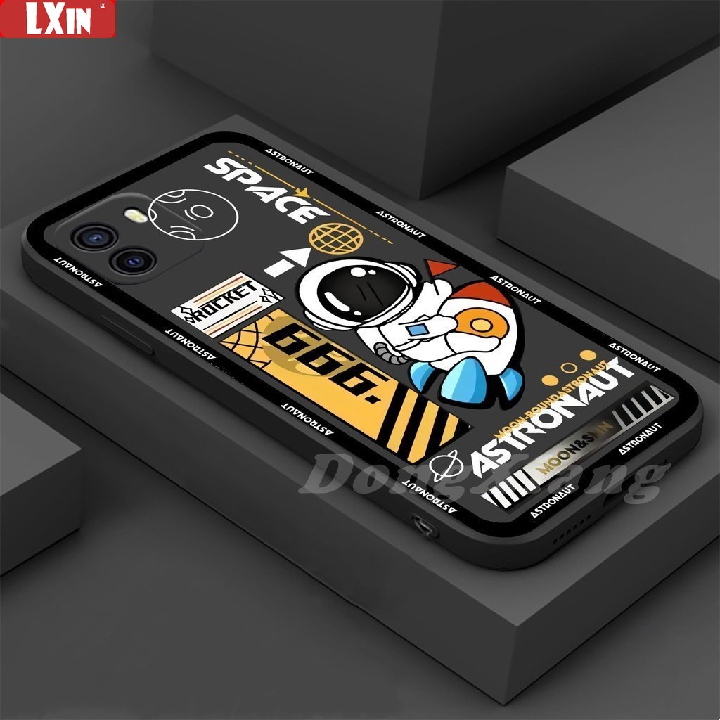 Soft Case TPU Desain Astronot Luar Angkasa Untuk OPPO A17 A57 2022 Reno 8T A16 A16k A15 A54 A53 A12 A5S A7 A3S A11k A31 A52 A92 A94 A93 A37 F9 A1K 6c 5F