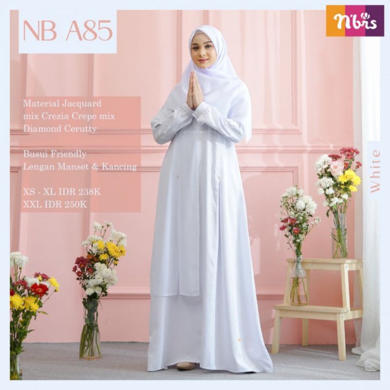 gamis putih lebaran nibras