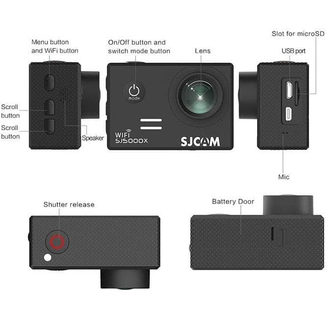 SJCAM SJ5000x Elite 4K Action Kamera 3 Way Basic 16GB