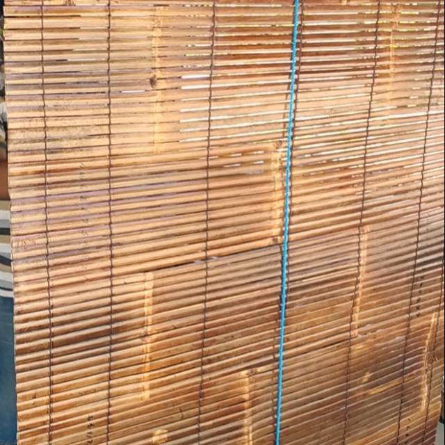 Tirai bambu wulung 1 x 2 meter plitur